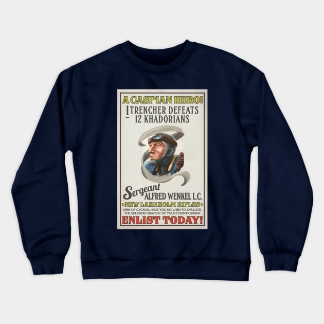 A Caspian Hero Crewneck Sweatshirt by TheNerdcoreCabaret